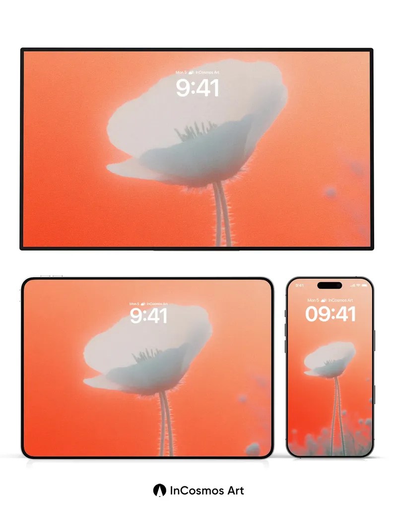 Silent Bloom Wallpaper with Ethereal Light