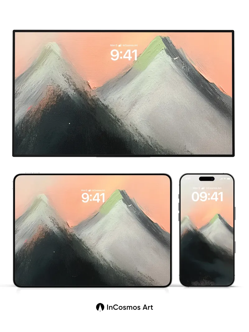 Serenity Peak Wallpaper with Dusk Glow