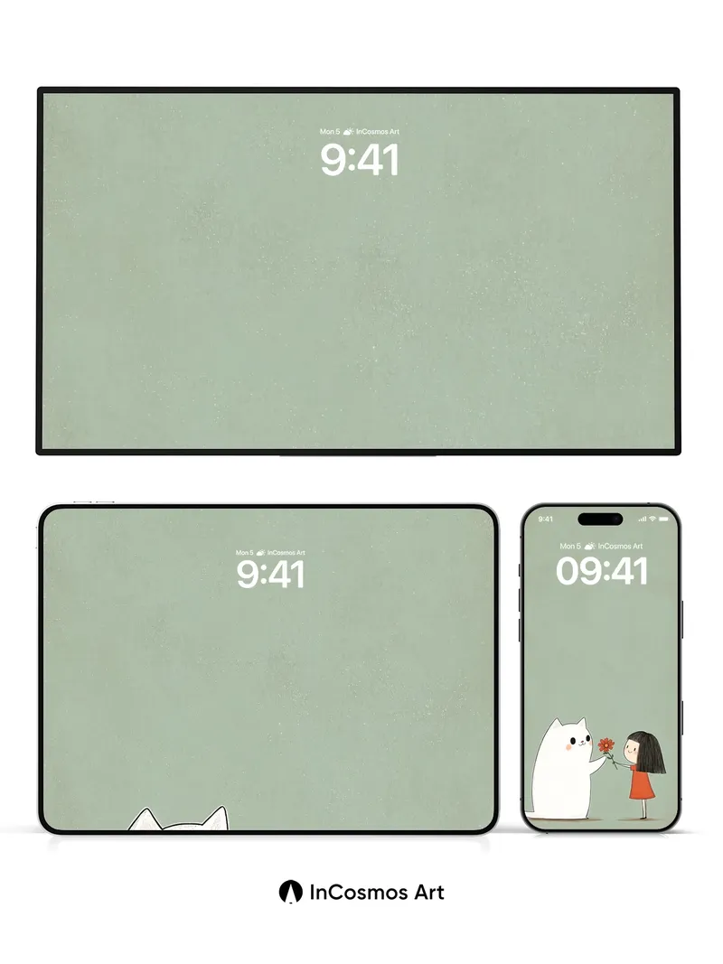 Whispering Petal Wallpaper with Gentle Exchange