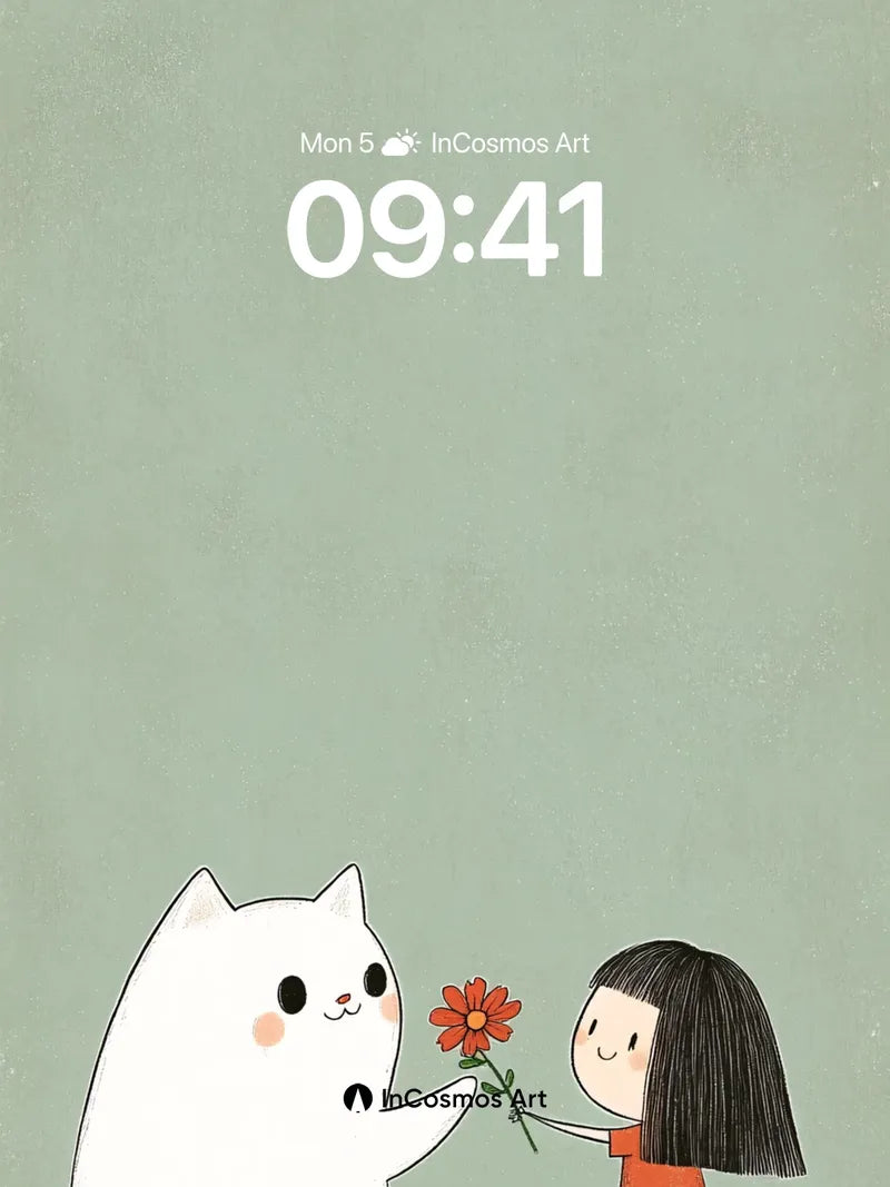 Whispering Petal Wallpaper with Gentle Exchange