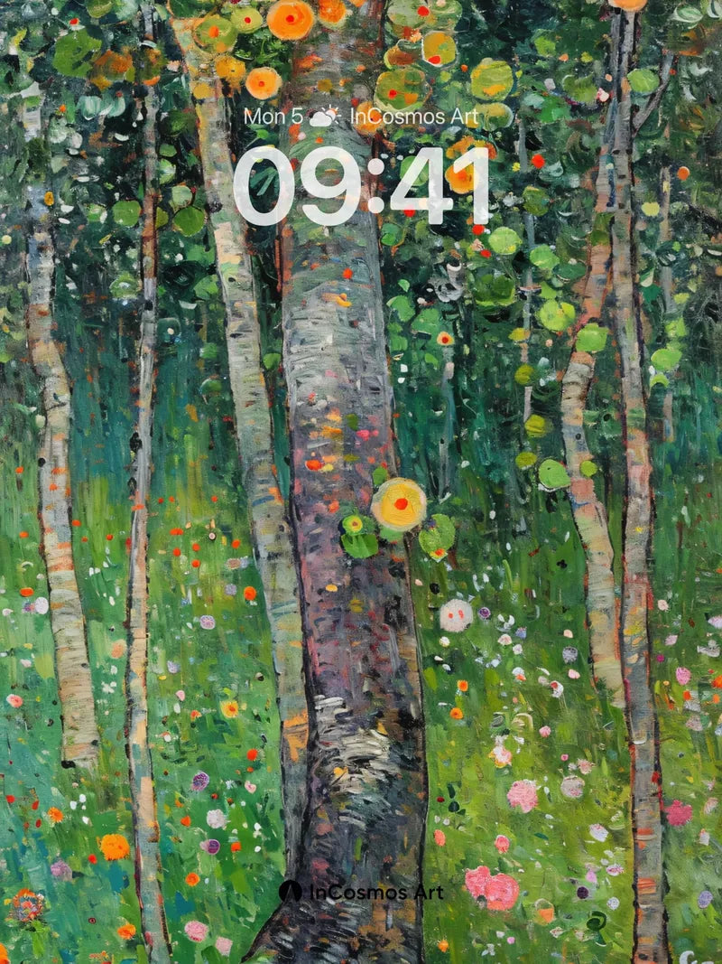 Whispering Birch Wallpaper with Dappled Light