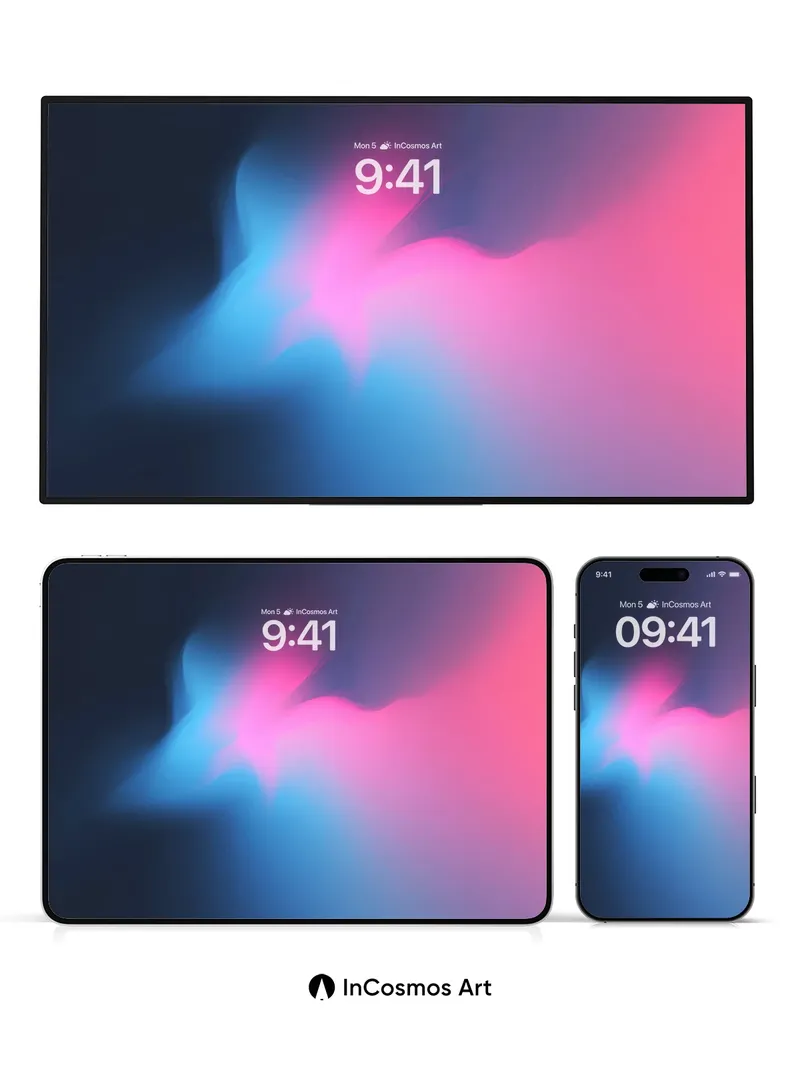 Neon Pulse Wallpaper with Ethereal Light Flow