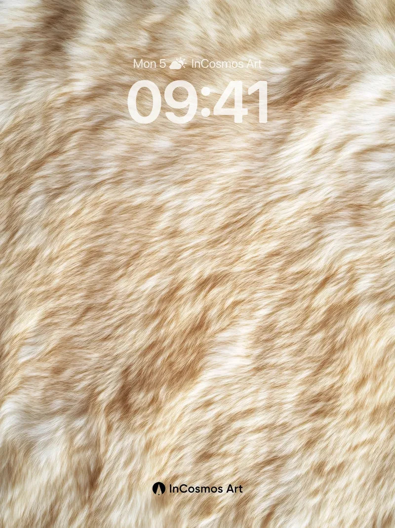 Sunlit Fur Wallpaper with Soft Shadows