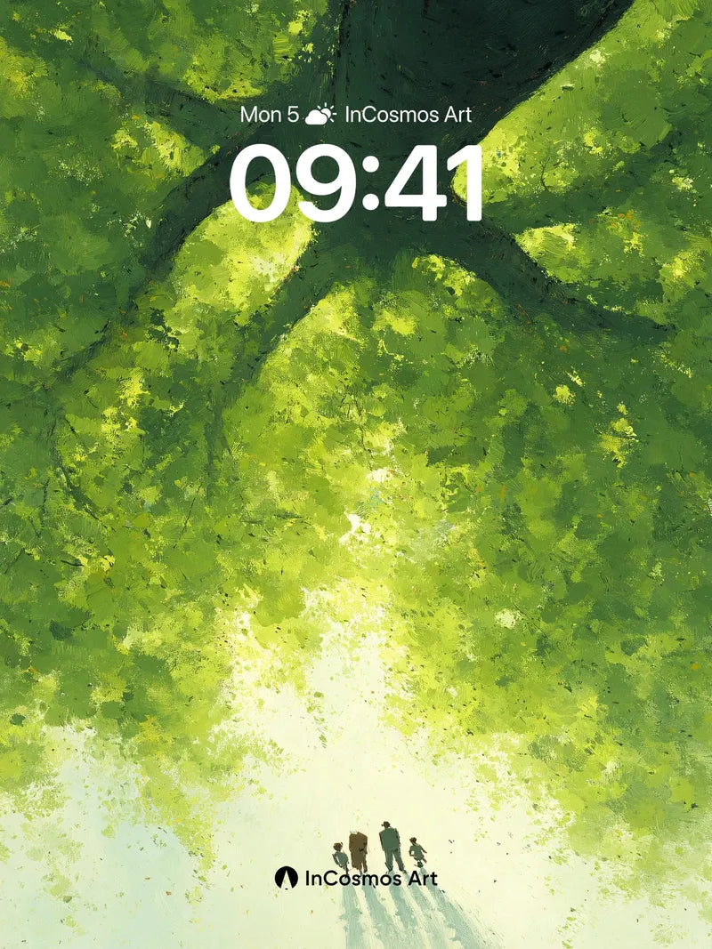 Whispering Canopy Wallpaper with Sunlit Path wallpaper for iPhone, iPad & Mac