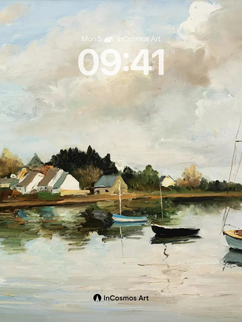 Serenity Sail Wallpaper with Misty Reflections