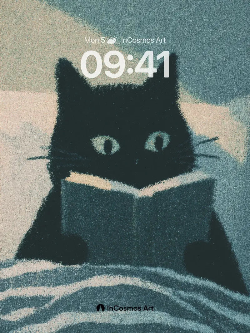 Whispering Pages Wallpaper with Midnight Reader wallpaper for iPhone, iPad & Mac