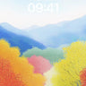 Autumn Hush Wallpaper with Mist-Blurred Peaks wallpaper for iPhone, iPad & Mac