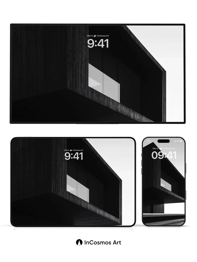 Shadowed Geometry Wallpaper with Floating Depth