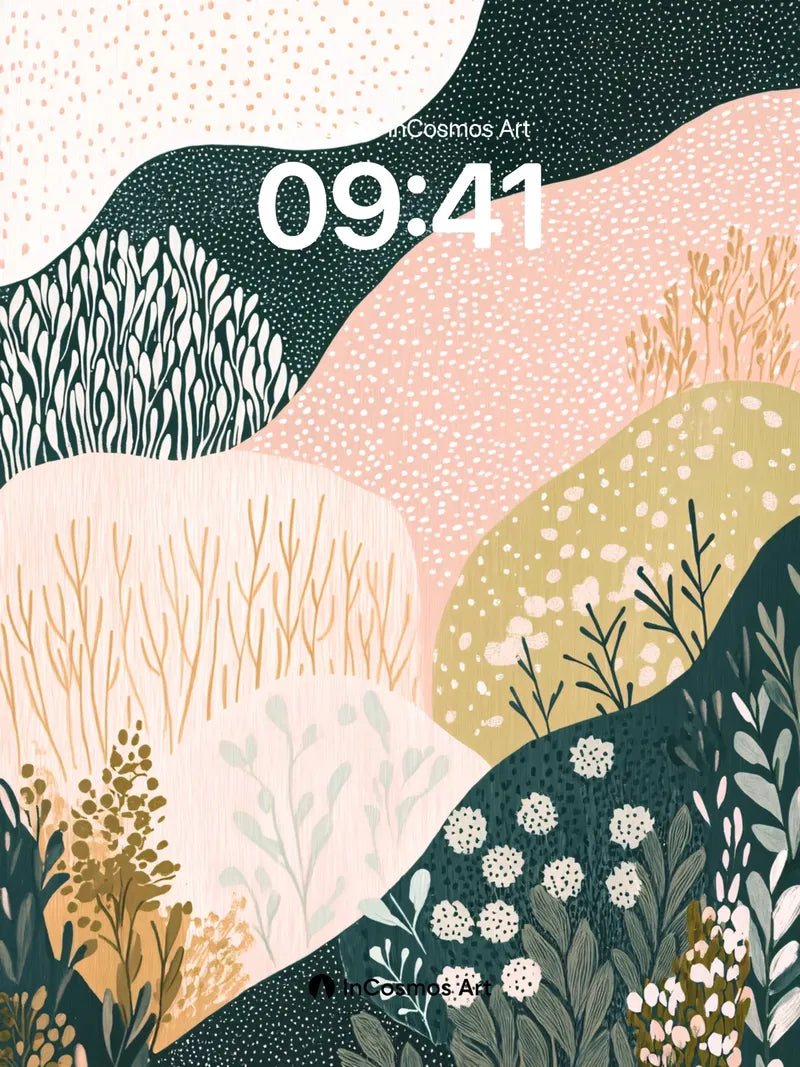Whispering Forest Wallpaper with Dotted Canopy wallpaper for iPhone, iPad & Mac