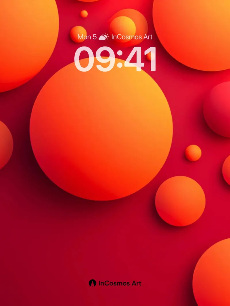 Luminous Sphere Wallpaper with Floating Depth