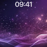 Cosmic Veil Wallpaper with Starlit Waves wallpaper for iPhone, iPad & Mac