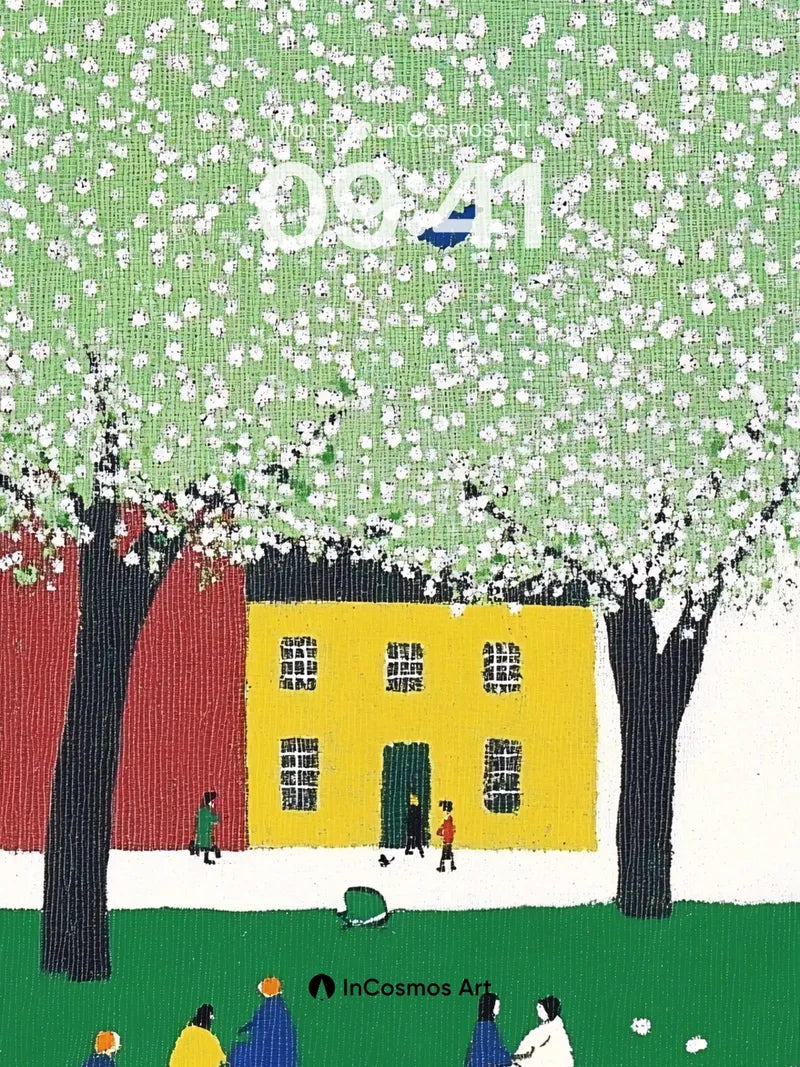 Whispering Cherry Blossom Wallpaper with Storybook Light