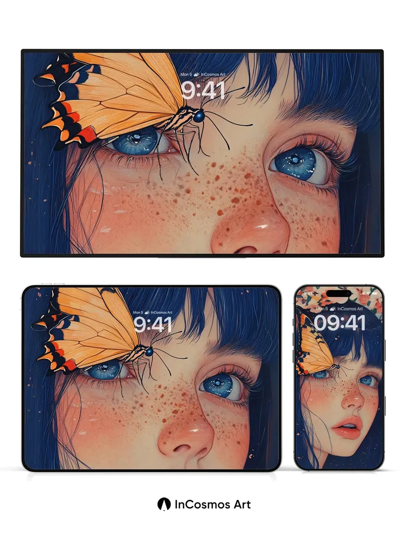 Whispering Wings Wallpaper with Starlit Skin