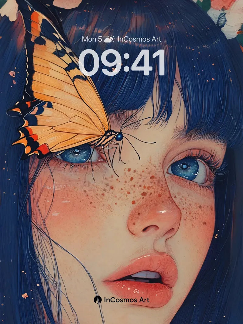 Whispering Wings Wallpaper with Starlit Skin