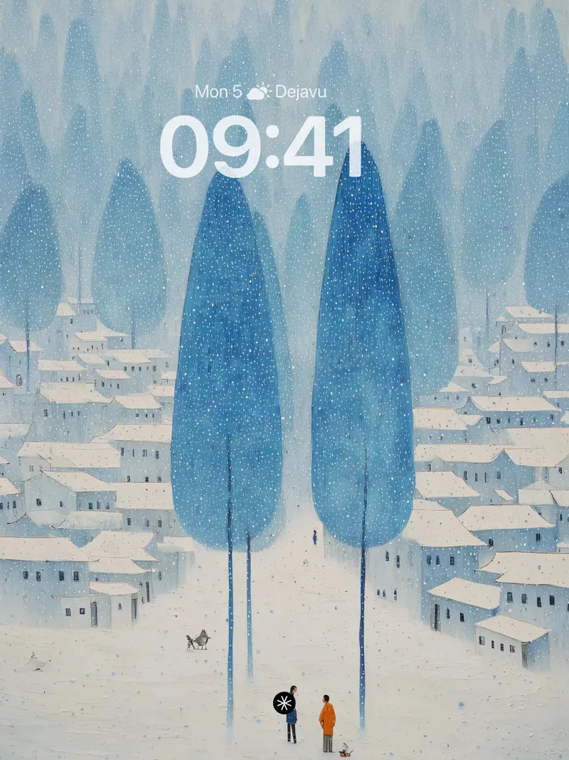 Serene Winter Forest Wallpaper