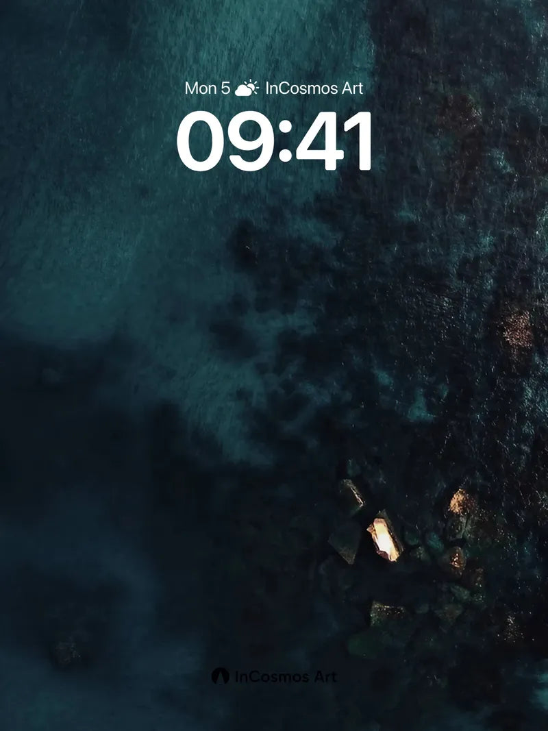 Midnight Tides Wallpaper with Glowing Reefs wallpaper for iPhone, iPad & Mac