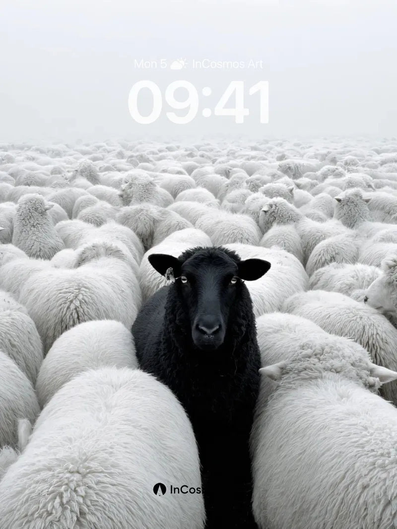 Solitary Shadow Wallpaper in a Sea of Wool wallpaper for iPhone, iPad & Mac