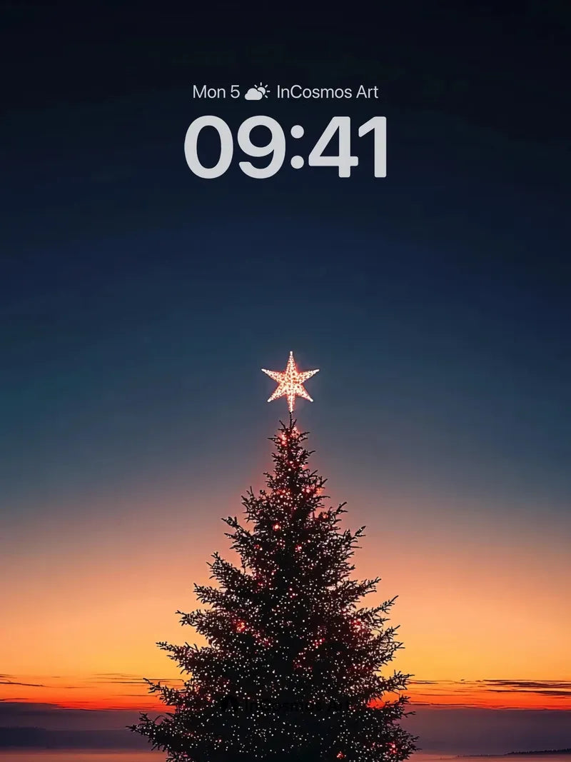 Solitary Starlight Wallpaper with Frozen Horizon