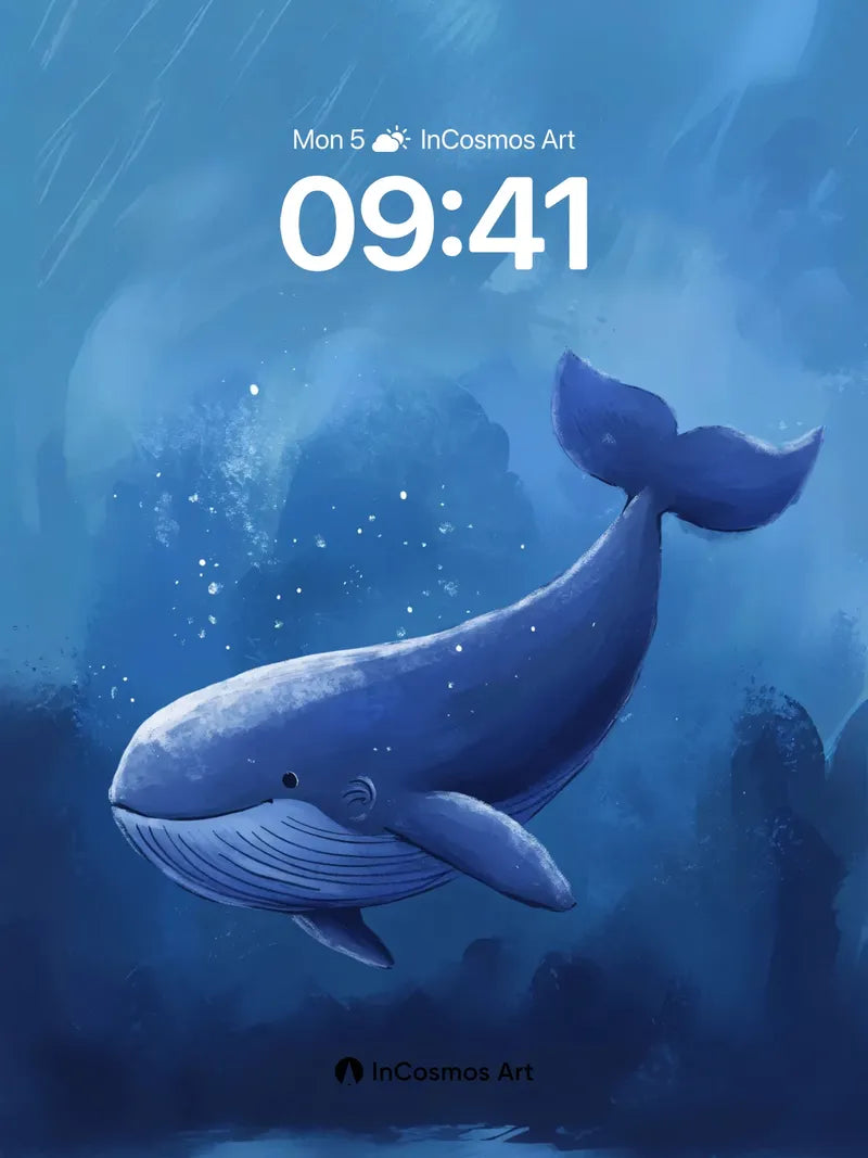 Whispering Depths Wallpaper with Celestial Glow