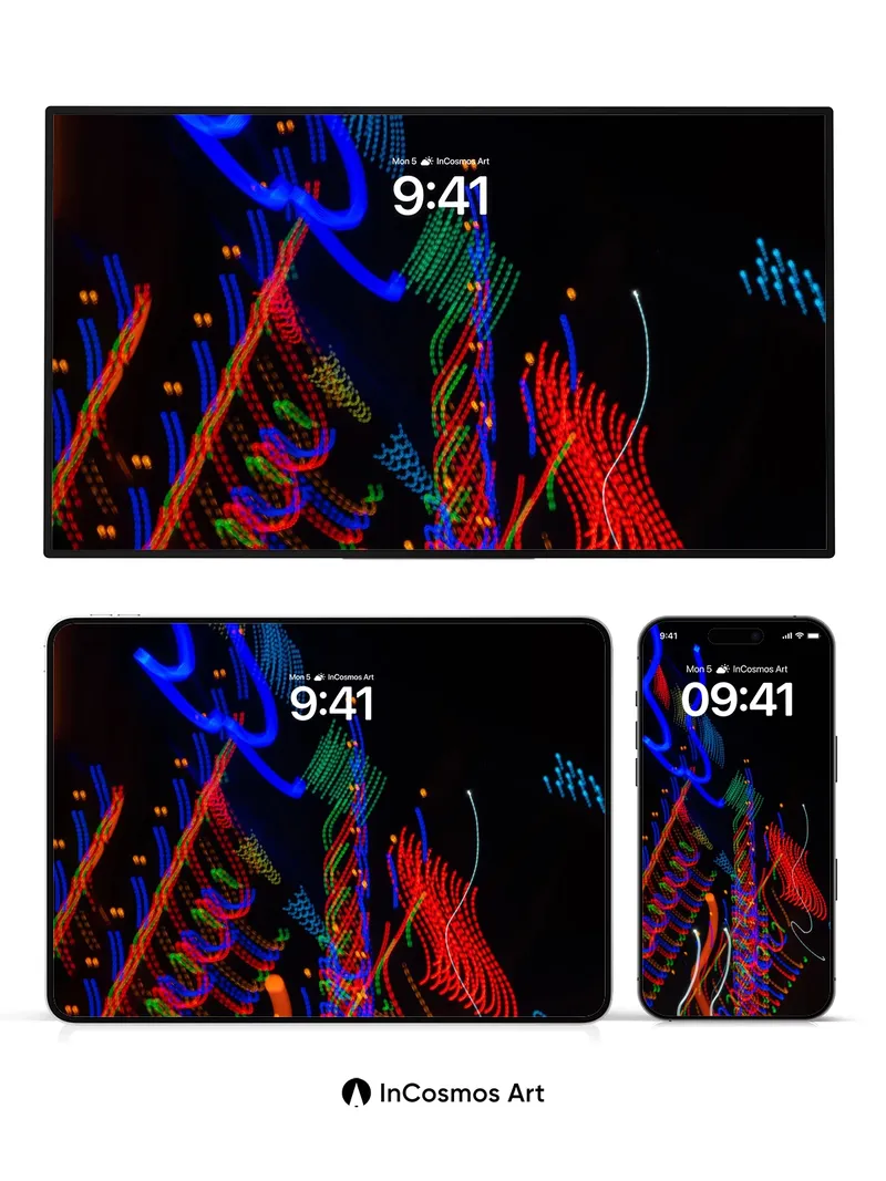 Neon Pulse Wallpaper with Electric Trails