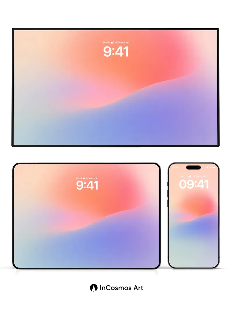 Serenity Gradient Wallpaper with Ethereal Hues