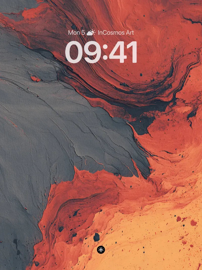 Warm Fluid Swirls Wallpaper with Marbled Depth wallpaper for iPhone, iPad & Mac