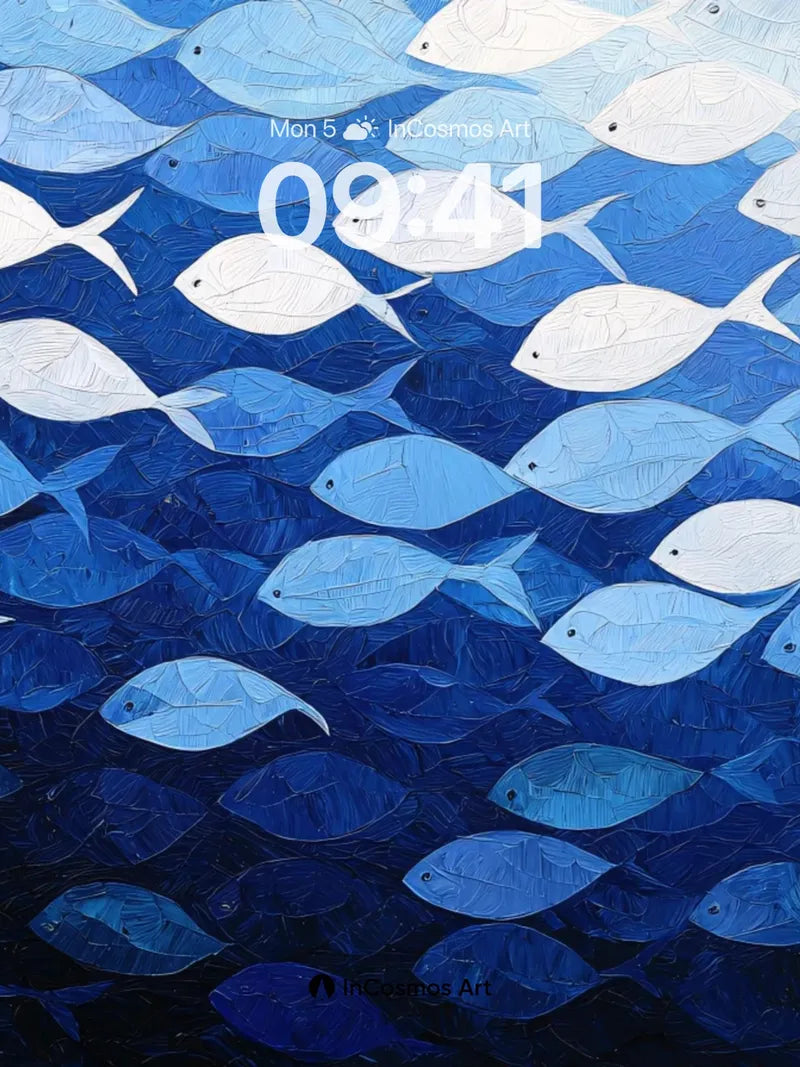 Serene School Wallpaper with Floating Light