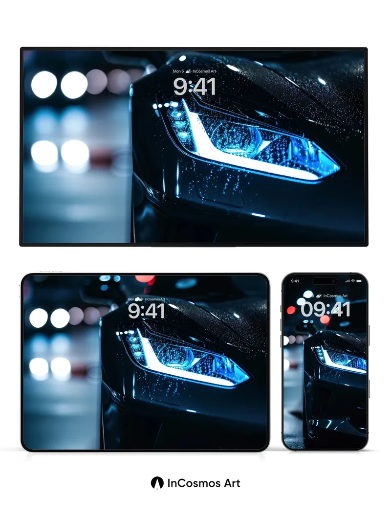 Neon Pulse Wallpaper with Liquid Light