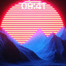 Neon Horizon Wallpaper with Striped Sun wallpaper for iPhone, iPad & Mac