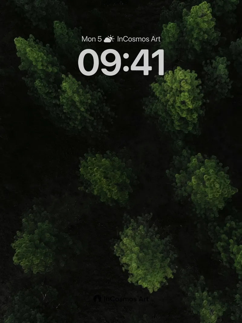 Midnight Canopy Wallpaper with Whispering Pines