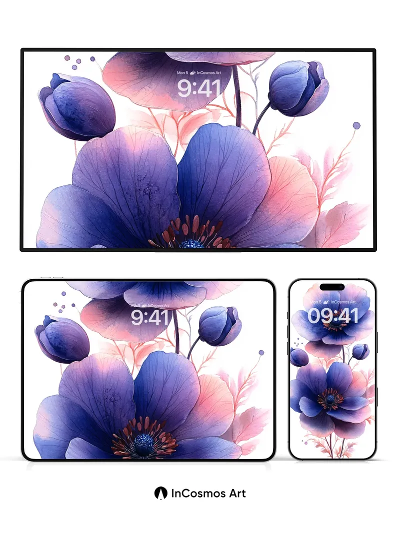 Luminous Petal Wallpaper with Ethereal Hues