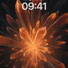 Radiant Crystal Explosion Wallpaper in Amber Light wallpaper for iPhone, iPad & Mac