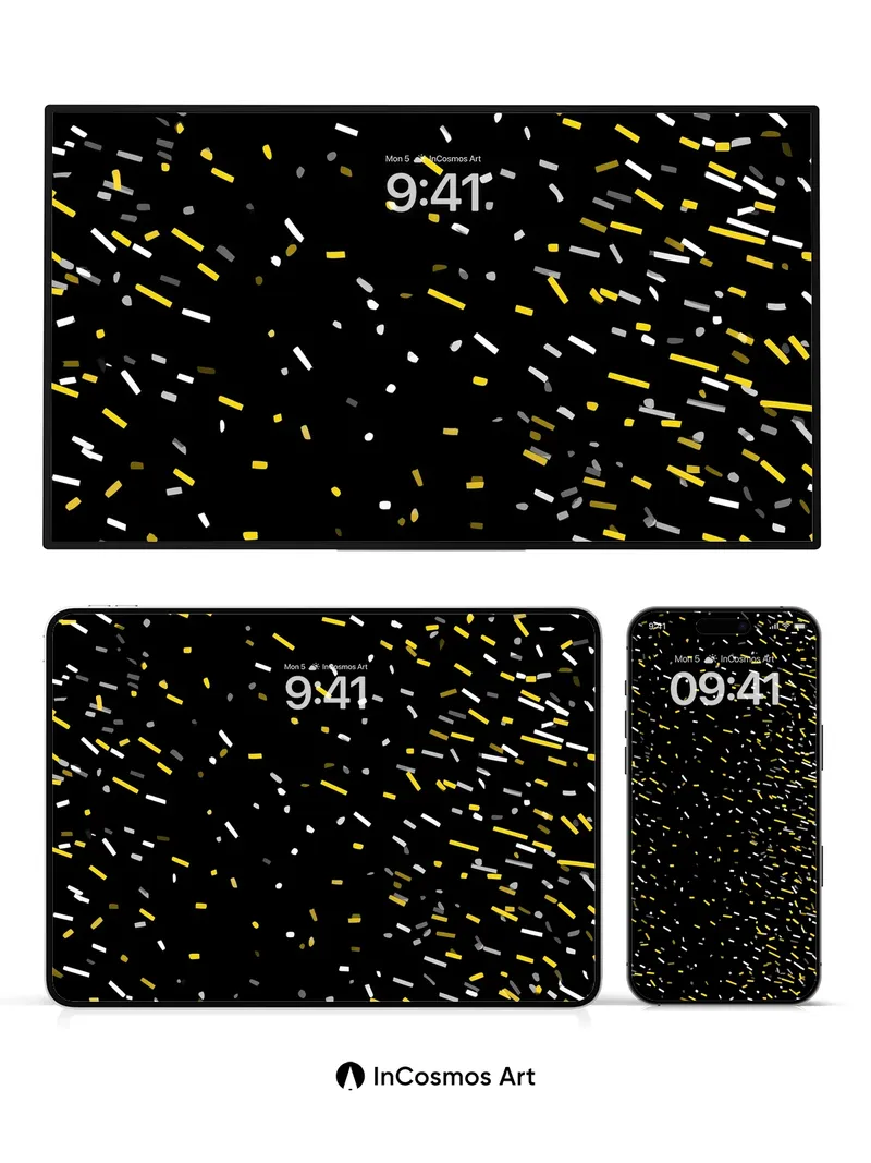 Celestial Sparkle Wallpaper with Golden Dust