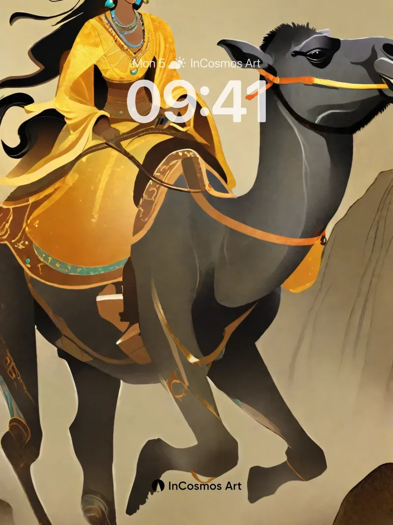 Golden Dune Ride Wallpaper with Desert Majesty