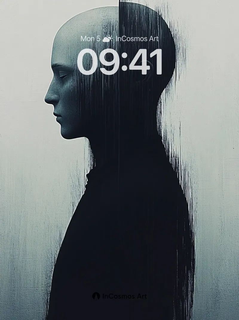 Silent Divide Wallpaper with Fractured Light