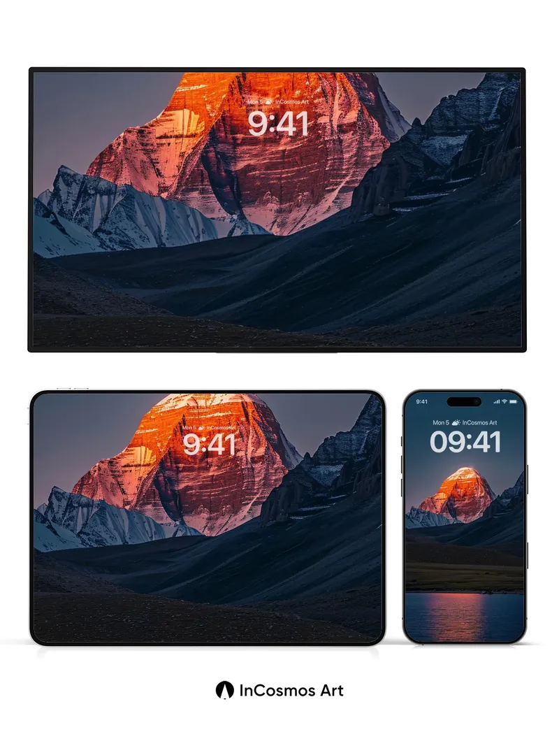 Crimson Crown Wallpaper with Reflective Stillness