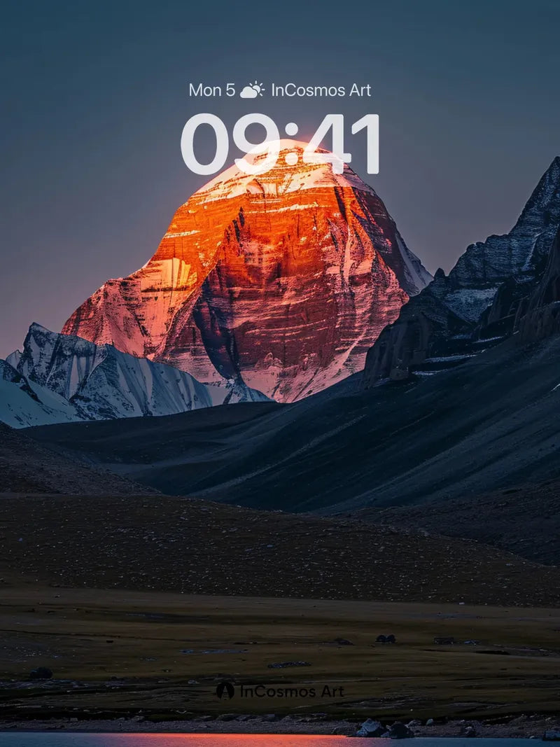 Crimson Crown Wallpaper with Reflective Stillness