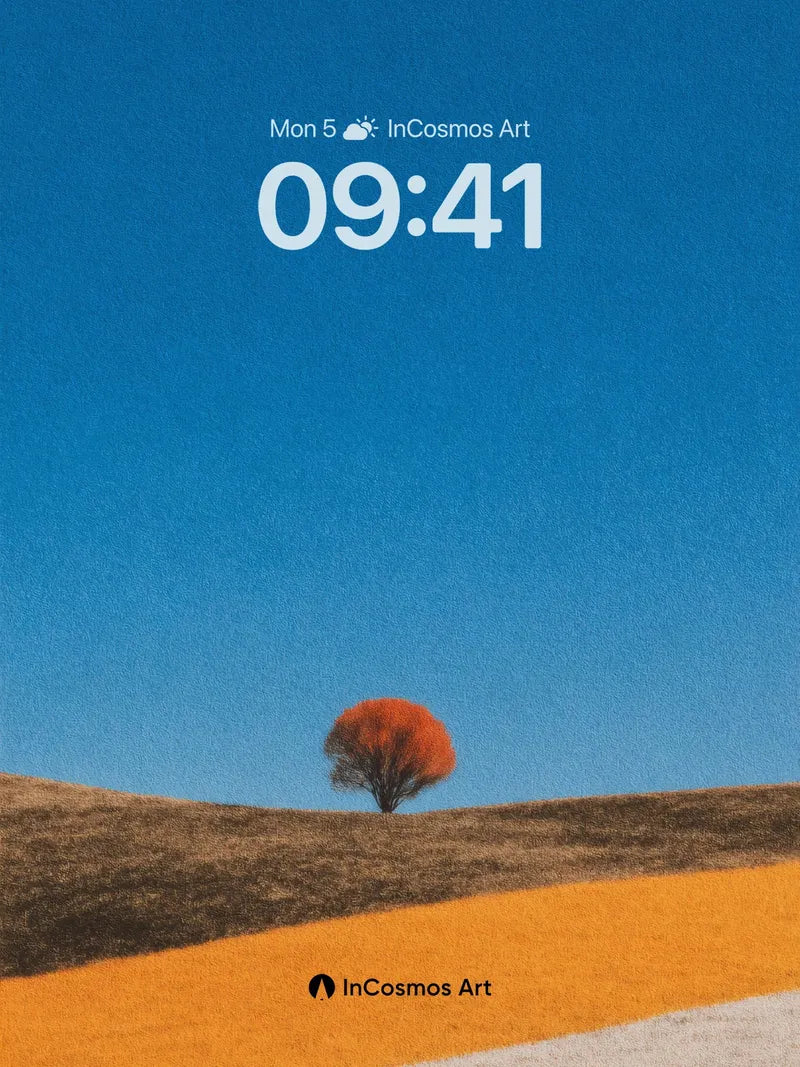 Solitary Flame Wallpaper in Dry Horizon wallpaper for iPhone, iPad & Mac