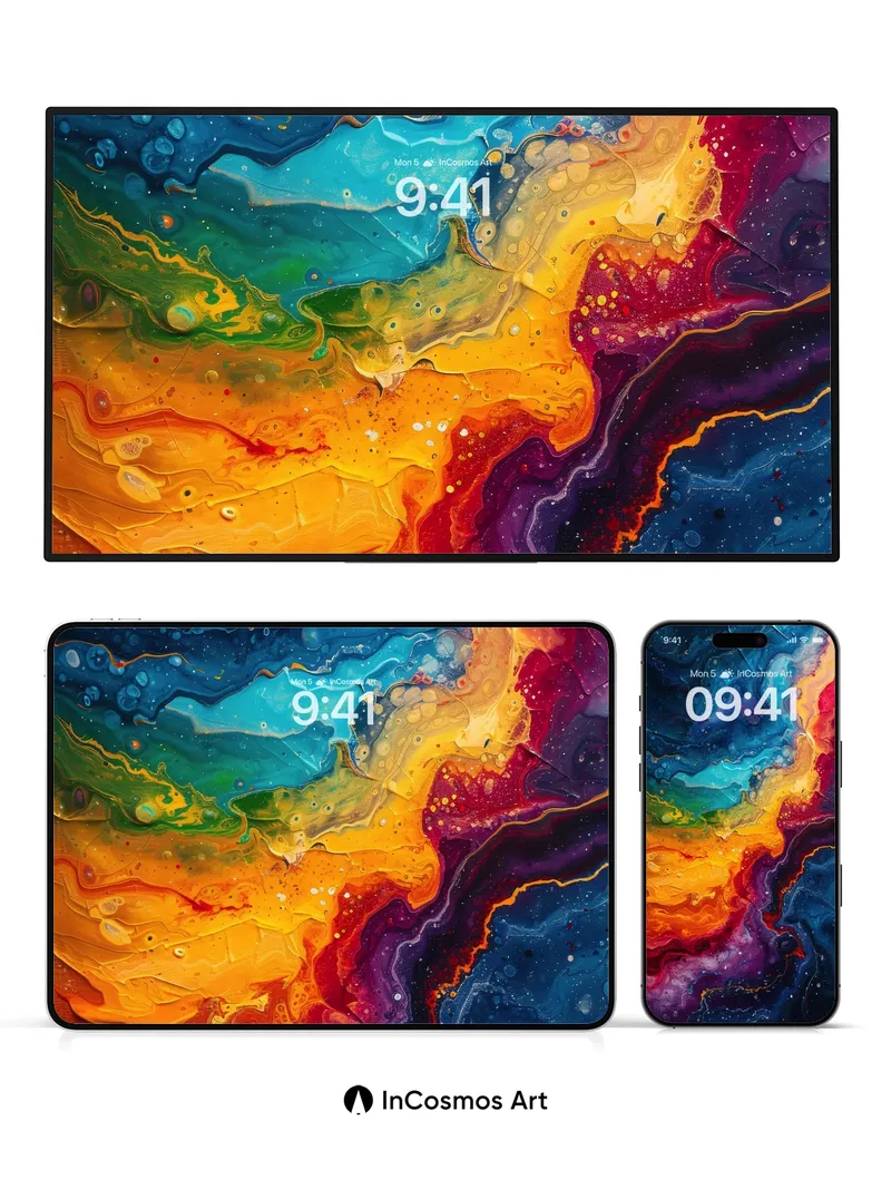 Cosmic Firestorm Wallpaper with Nebula Veins