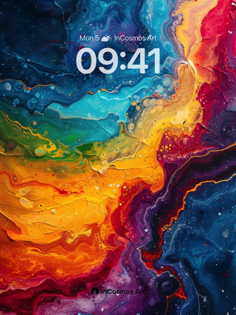 Cosmic Firestorm Wallpaper with Nebula Veins