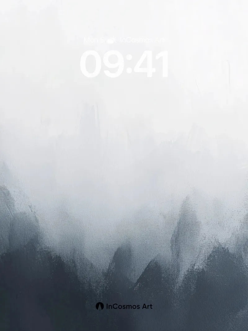Silent Mist Wallpaper with Shadowed Peaks