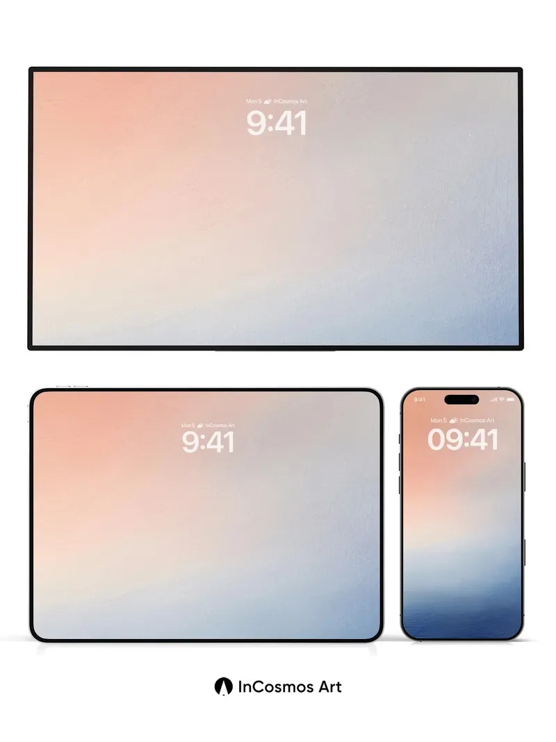 Serene Horizon Wallpaper with Ethereal Gradient