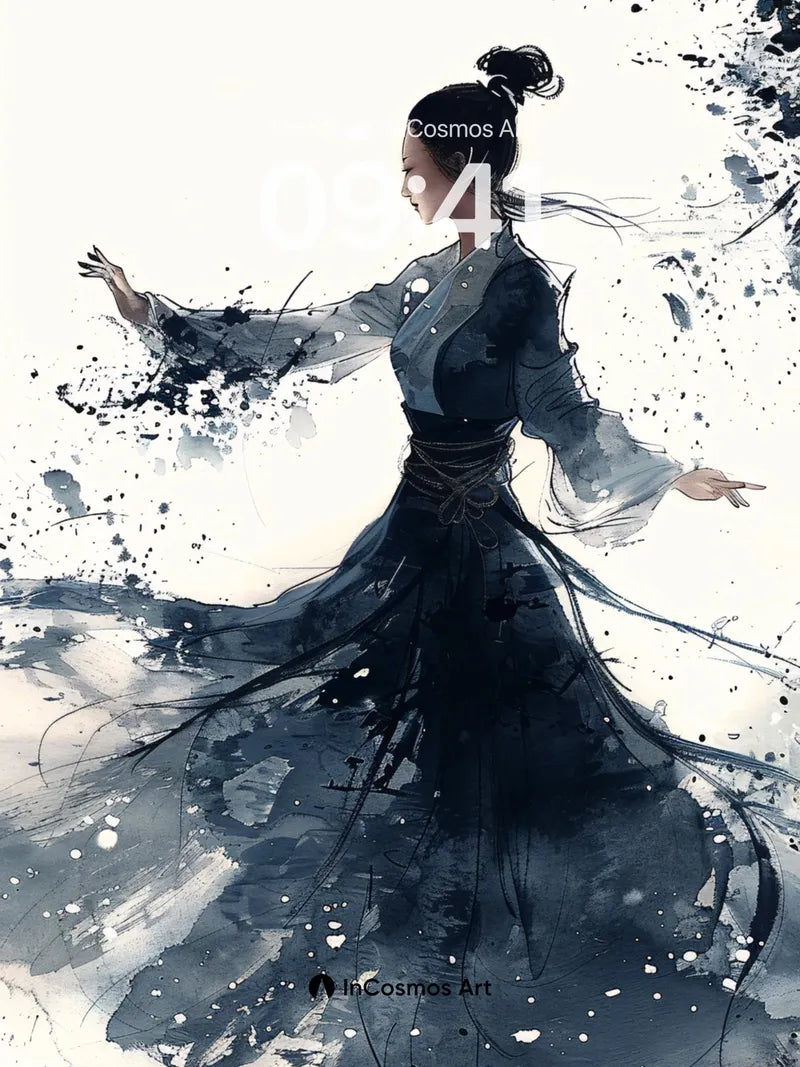 Ink Drift Wallpaper with Floating Shadows wallpaper for iPhone, iPad & Mac