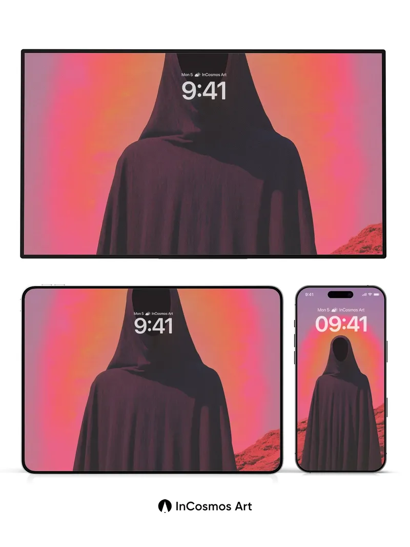 Silent Cloak Wallpaper with Cosmic Halo