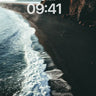 Obsidian Shoreline Waves Wallpaper