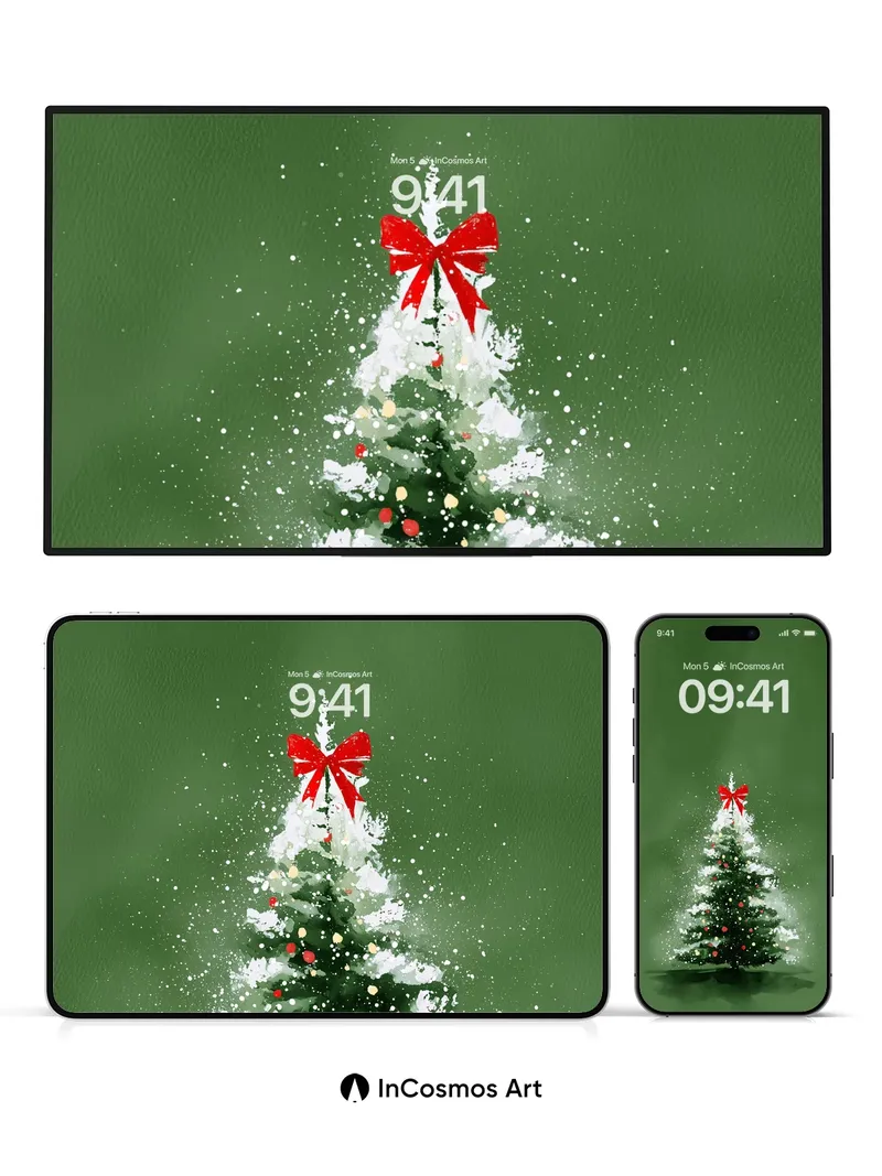 Whispering Pine Wallpaper with Snowfall Hush