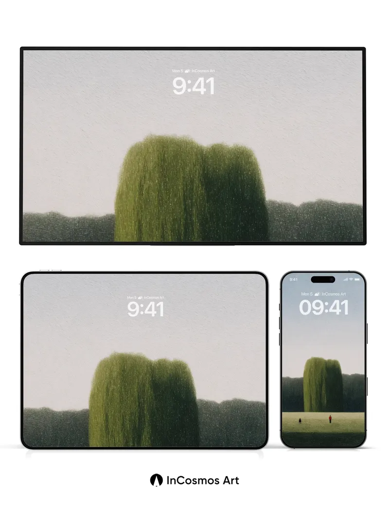 Silent Grove Wallpaper with Whispering Canopy