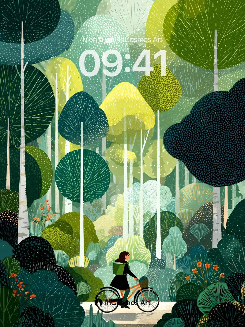 Whispering Canopy Wallpaper with Forest Path wallpaper for iPhone, iPad & Mac