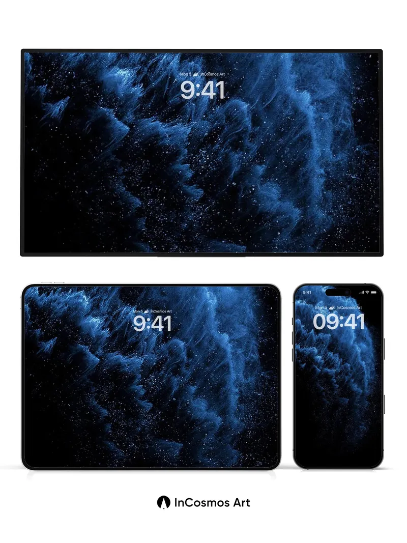 Cosmic Veil Wallpaper with Starlit Breath