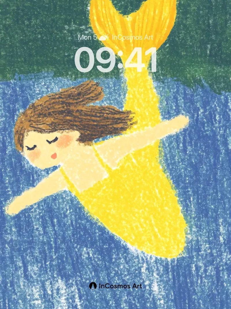 Golden Current Wallpaper with Whispering Waves wallpaper for iPhone, iPad & Mac